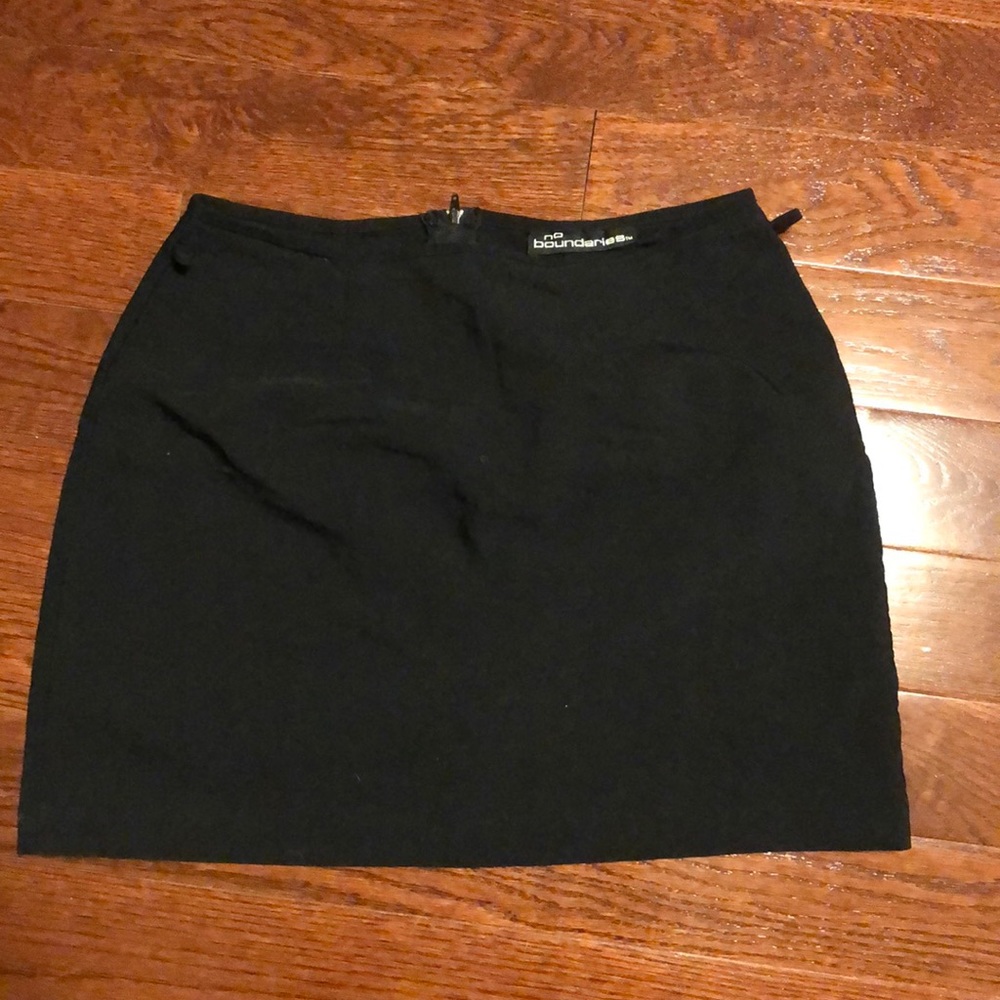 Black mini skirt